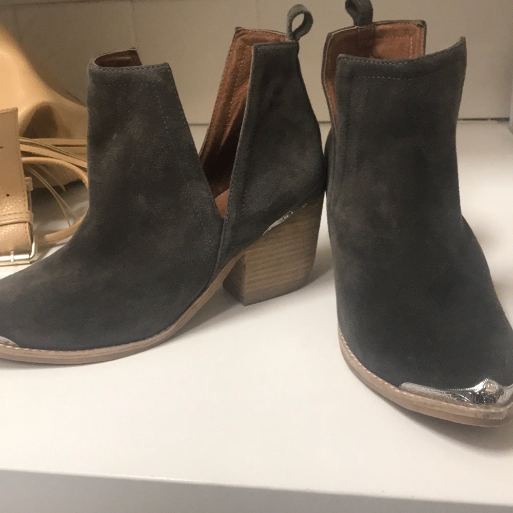 Jeffrey Campbell suede Cromwell booties